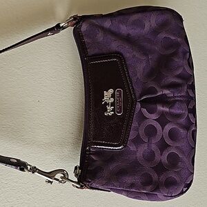 Purple Coach Signature Bag